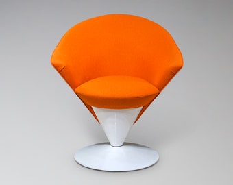 Restored Adrian Pearsall Swivel Cone Chair for Craft Associates Model 2353-C  - Mid Century Modern Vintage Space Age Retro Atomic Furniture