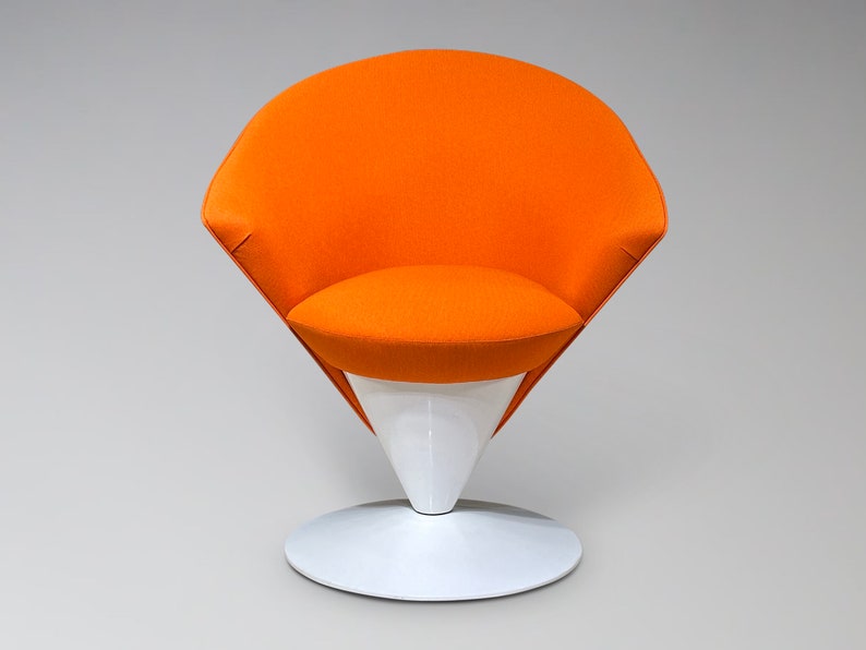 Restored Adrian Pearsall Swivel Cone Chair for Craft Associates Model 2353-C Mid Century Modern Vintage Space Age Retro Atomic Furniture image 1