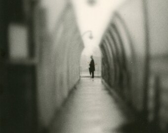 Alone (2003,NYC). Darkroom silver gelatin print  8x10 inches.