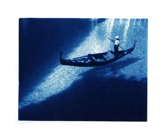 Gondolier.Las-Vegas.2005 Impression cyanotypée 30 x 35 cm