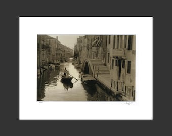 Venice Gum Bichromate Print, Signed Matted Fine Art Photography (11x14)