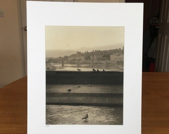 Florence in evening, a view from Ponte Vecchio bridge (2009),Palladium print