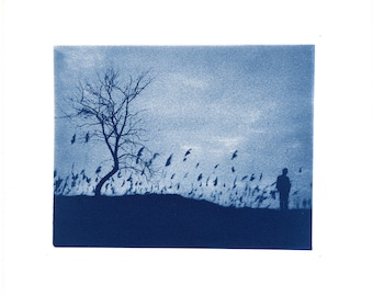 Solitude.1975/2017. Cyanotype 11x14"