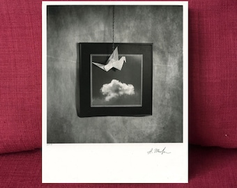Flying above the clouds. Silver gelatin print 8x10 inches.