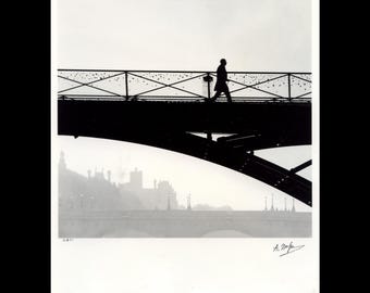 Walking on the bridge in Paris , 2011, silver gelatin print 8x10 inches