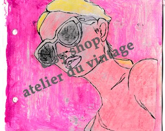Digital mixed media illustration