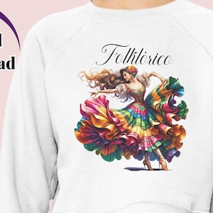 Mexican sublimation SVG PNG Latina svg, Spanish Folklorico Flamenco Dancer t-shirt product design mexican downloads Latina art Hispanic