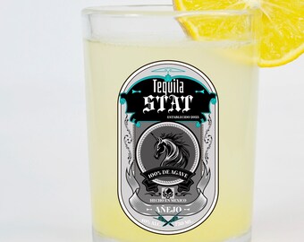 Tequila Bar Cart Sign, Teal & Black Art Print (Digital Download)