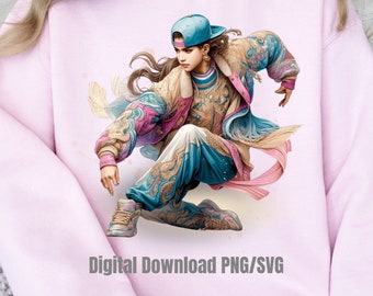 Mexican sublimation SVG PNG Latina svg, Spanish Hip Hop Freestyle Dancer t-shirt product design mexican downloads Latina art Hispanic