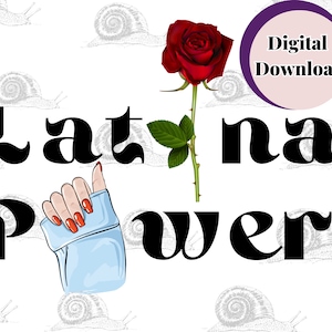 Mexican SVG, Latina Digital download PNG, Latina Power, Chicano Chicana Gender Neutral Design Spanish Quote Download White and Black