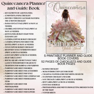 Ultimate Quinceañera Planner + Guide Book  Printable Quince Planning Checklist Fiesta de Quince Años Clip Art Quinceañera Planner Mis Quince