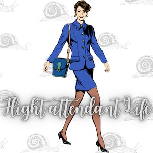 Digital download PNG, Profession Occupation Life, Flight Attendant Life, Flight Attendant PNG, Flight Attendant Lover Gift PNG