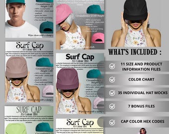 AS Color 1114 Casquette de surf non structurée Snapback Tableau des tailles Lot de nuanciers à imprimer Caractéristiques du produit Adaptez-vous à votre créneau 11 styles
