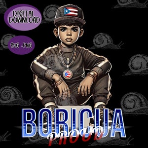 Boriqua SVG PNG Files Digital Download Hispanic Culture, Puerto rico Male Boricua Proud  Design Multicultural Digital Art Pride Latino