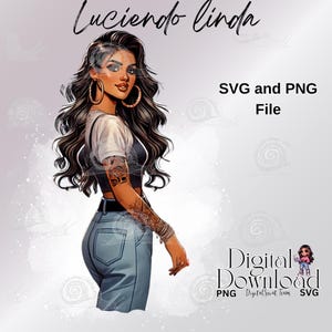 Mexican SVG PNG latina file Chicana lady boss Art Latina Mexicana tshirt mug bags POD design mexican digital download latina png Bundle of 4
