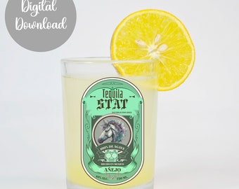 Tequila Bar Cart Sign Art Print (Digital Download)