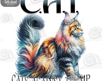 Anti-Trump Cat Design, Sassy Resistance Art (SVG, PNG)