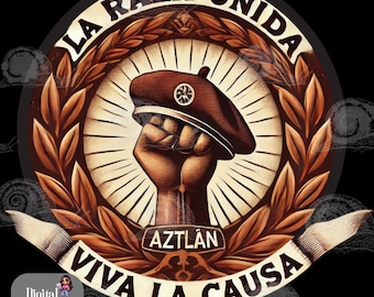 La Causa Brown Beret SVG PNG, Chicano Art (Digital Download)