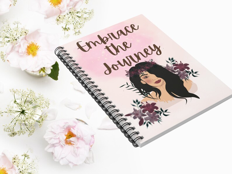 Notebook Embrace Floral Spiral Notebook, Ruled Journal, Embrace the Journey - Etsy