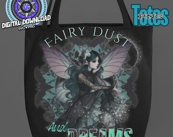 Gothic Fairy Clipart: Teal Fantasy Art PNG SVG (Digital Download)