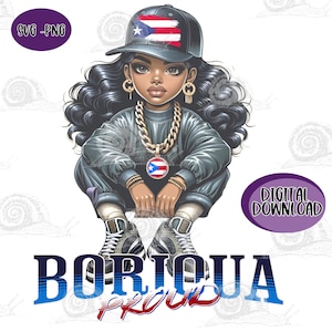 Boriqua SVG PNG Files Digital Download Hispanic Culture, Puerto rico Boriqua Proud Typography Design Multicultural Digital Art Pride Latino