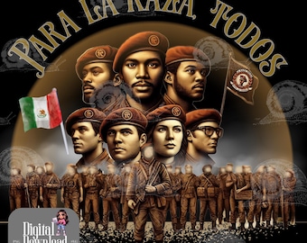 Brown Berets La Raza SVG PNG, Chicano Art (Digital Download)