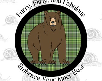 LGBTQ Bear Pride PNG, Furry Flirty Design (Digital Download