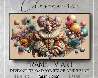 Samsung marco tv arte samsung marco tv marco tv arte descargable cottagecore decoración clowncore dopamina decoración arte para TV impresión descargable