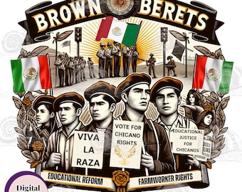 Mexican sublimation SVG PNG Latina Brown Beret Chicano Mexican Heritage Month tshirt  mugs product design  mexican downloads Latina Chicano