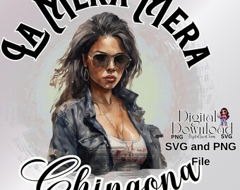 メキシコの昇華 SVG PNG ラティーナ svg スペイン語 La Mera Mera Chingona ラブバード POD Tシャツ デザイン メキシコ ダウンロード スペイン語 ラティーナ デジタルアート