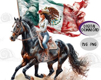 Meksykańska sublimacja SVG PNG Latina svg Hiszpański Meksykańska koszulka kubki torby projekt produktu pokaż konia Meksykańska Mustang Meksykańska flaga Latina sztuka