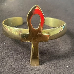 Large ANKH cuff bracelet (Brass)