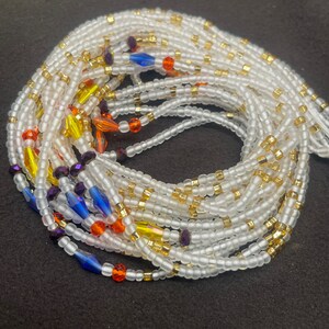 Mixed bead waist bead