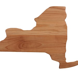 New York Shaped Wood Cutting and Serving Board