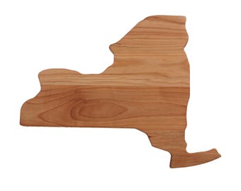 New York Shaped Wood Cutting and Serving Board