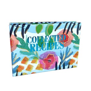 Watercolor Family Recipes Binder: 2-Ring Organizer with Cards & Sleeves