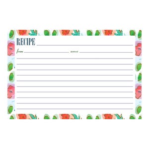 Watercolor Recipe Cards: Oregon Theme, Set of 25