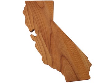 California Shaped Wood Serving Board