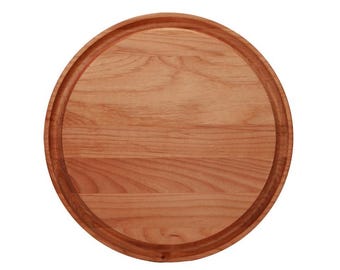 Out of the Woods of Oregon 11 inch Round Serving Board with Juice Groove