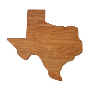 Texas Shaped Wood Cutting & Serving Board