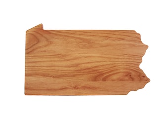 Pennsylvania Shaped Wood Cutting and Serving Board