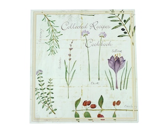 Botanical Recipe Binder: 3-Ring Cookbook with Magnetic Pages