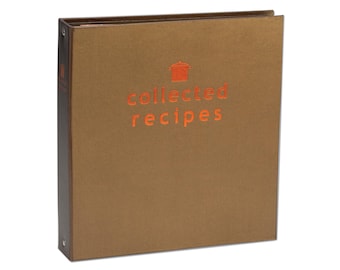 DIY Recipe Binder: Copper Brown 3-Ring Cookbook Organizer