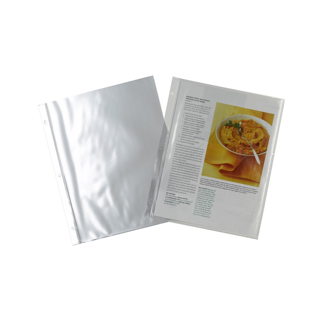 Recipe Card Sheet Protectors for Our Create Your Own Cookbook Binders ...