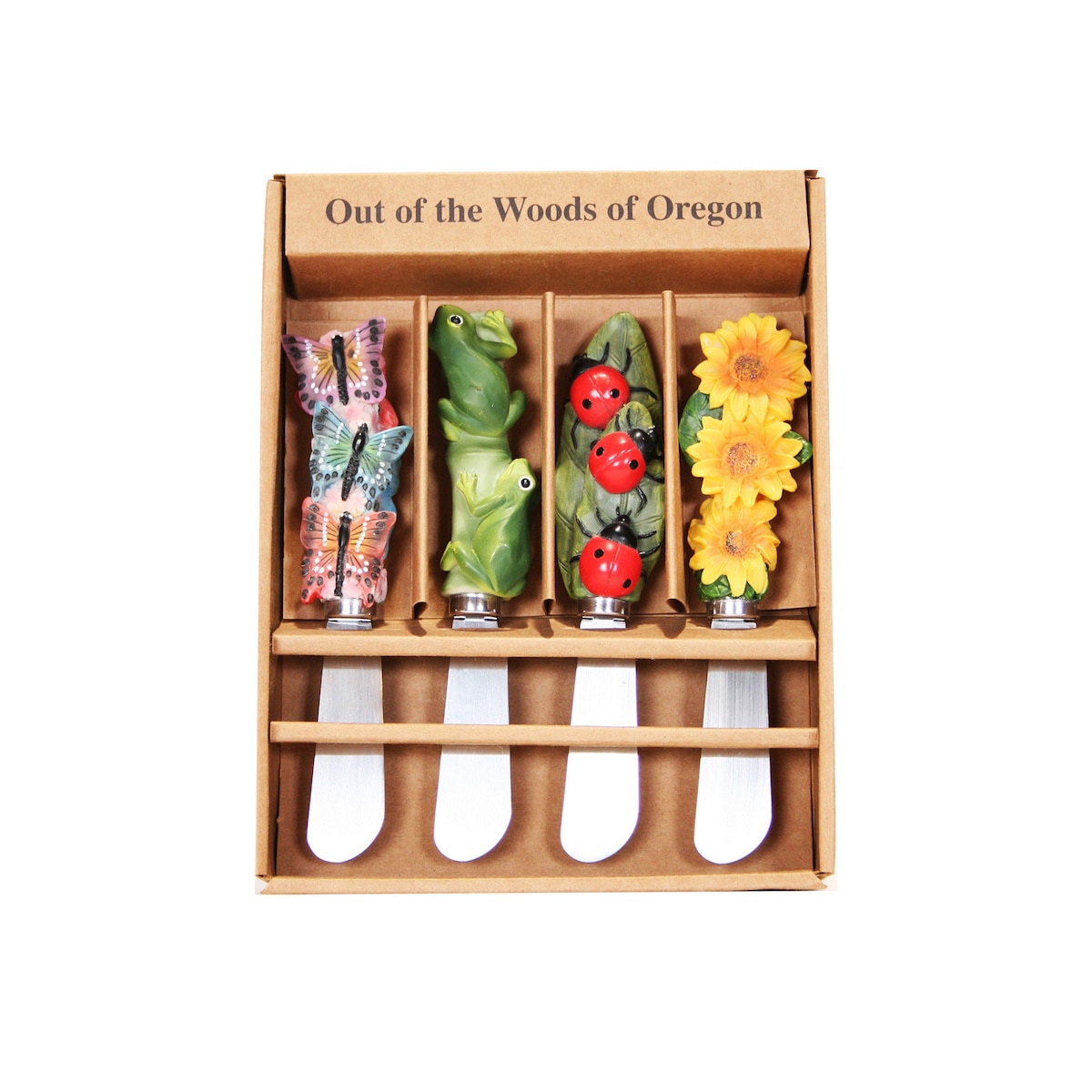 Out of the Woods of Oregon Cheese & Butter Spreader Knives - Garden Floral Themed - Etsy