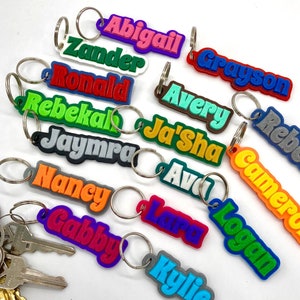Name Keychain, Zipper Pull, Personalized & 3D Printed