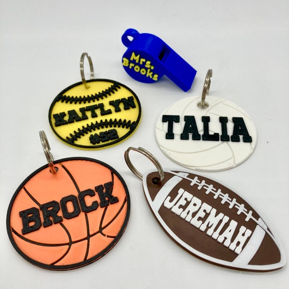 Custom Embroidered Volley Ball Wristlet Key Fob
