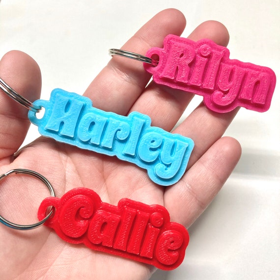 PERSONALIZED 3D Printed Keychain CUSTOM