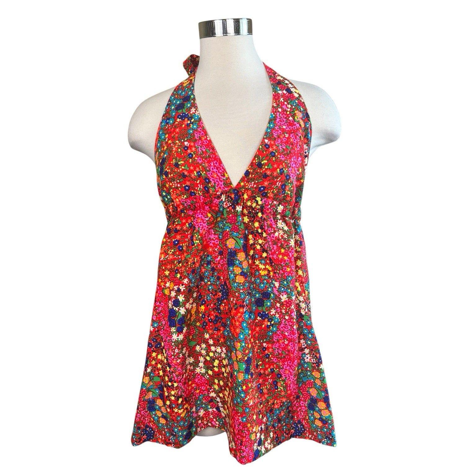 Psychedelic Dress. Halter - Etsy Psychedelic Dress. Halter - Etsy
