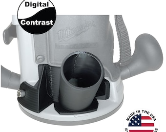 Hose Adapter for Milwaukee 5615 Fixed Base Router, dust cover hose adapter, 3D printed